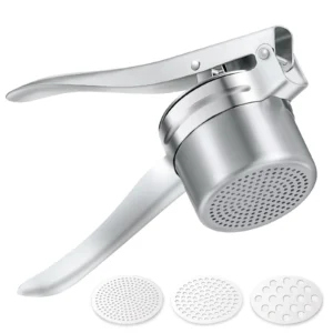 Potato Ricer Stainless Steel with 3 Interchangeable Fineness Discs