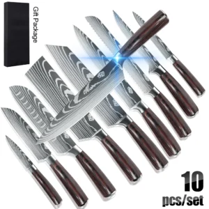 8/10pcs Gift Japanese Kitchen Knives Set