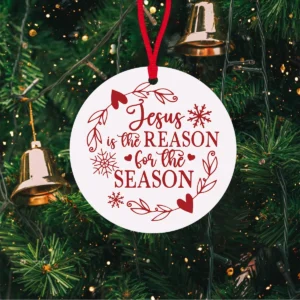 1pc Christmas Ornament,Jesus Is The Reason For The Season