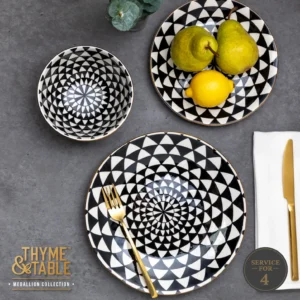 12-Piece Dinnerware Set, Stylish and Elegant