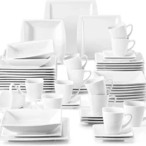 Ivory White Dinnerware Sets 60 Piece Porcelain