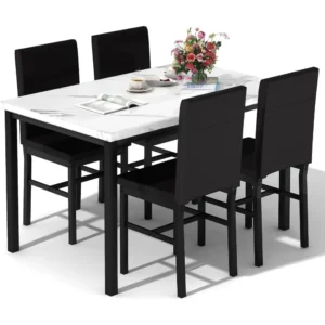Dining Table Set for 4, Modern Kitchen Dining Room